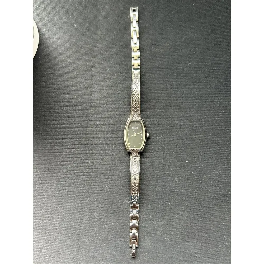 Relic Silver Tone Black Dial Women’s Quartz Watch